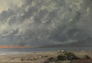 Plážová scéna od Gustave Courbet