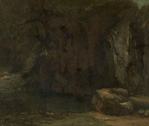 Skalní útvary v La Loue od Gustave Courbet