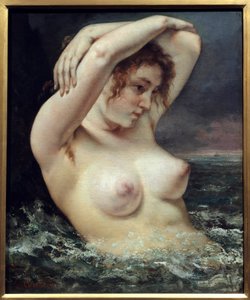 Žena na vlně od Gustave Courbet