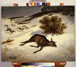 Lani se zřítila do sněhu od Gustave Courbet