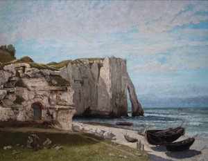 Útesy v Étretatu po bouři od Gustave Courbet