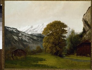 Krajina v Interlaken, Švýcarsko od Gustave Courbet