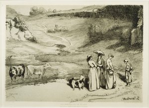 Dámy z vesnice od Gustave Courbet