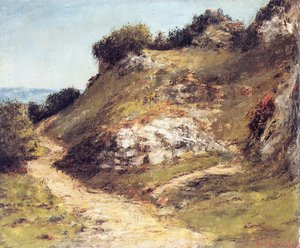 Cesta ve skalách od Gustave Courbet