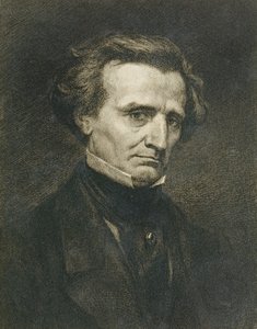 Portrét Hectora Berlioze (1803-69) ryl A. Gilbert, hospod. v „Gazette des Beaux-Arts“