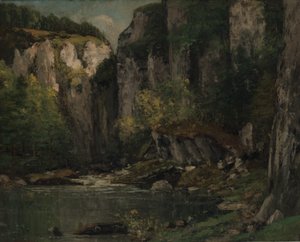 Řeka a skály, 1873-77. od Gustave Courbet