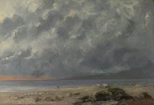 Plážová hudba. 1874 od Gustave Courbet