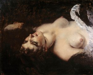 Studie pro ženu s papouškem Modelkou by mohla být Joanna Hiffernan, dit Jo - Obraz Gustava Courbeta (1819-1877) od Gustave Courbet