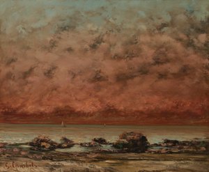 Černé skály u Trouville od Gustave Courbet