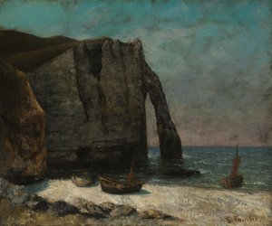 Cliff v Étretat, po roce 1872. od Gustave Courbet
