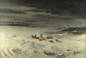 The Diligence in the Snow, 1860 od Gustave Courbet