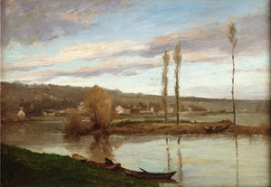 Seina v Bougival, kolem roku 1851 (olej na plátně) od Gustave Courbet