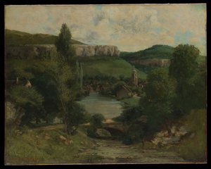 Pohled na Ornans od Gustave Courbet