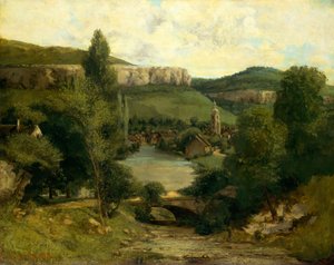 Pohled na Ornans, pravděpodobně v polovině 50. let 19. století. od Gustave Courbet