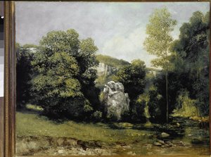 Pohled na řeku Brémy (olej na plátně od Gustave Courbet