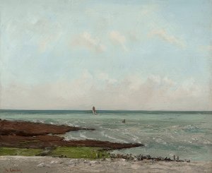 Prádelny v Ebbe, Étretat. 1866 nebo 1869 od Gustave Courbet