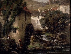 Vodní mlýn, 19. století. od Gustave Courbet
