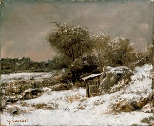 Zimní scéna, po roce 1855 od Gustave Courbet