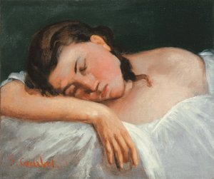 Mladá dívka spí, 1847 od Gustave Courbet
