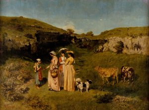 Mladé dámy z vesnice od Gustave Courbet