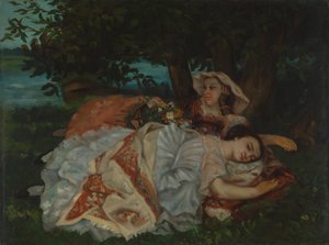Mladé dámy na břehu Seiny, před rokem 1857 od Gustave Courbet