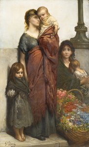 Prodejci květin Londýn od Gustave Dore