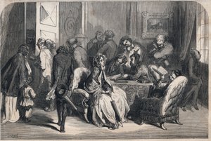 Předpokoj zubaře. Kresba Gustava Dorea (1832-1883). Rytina v „Le Monde illustrious““ z roku 1862. Soukromá sbírka. od Gustave Dore