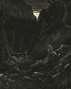 Přišel proti mně lev, jak se zdá, c1890. od Gustave Dore