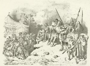 Starověký Brit uvažující o kostýmu svých potomků (hlubotisk) od Gustave Dore