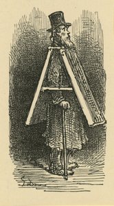 Ilustrace zobrazující sendvičového muže od Gustave Dore
