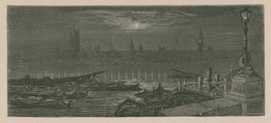 Lodě kotvící na Temži od Gustave Dore