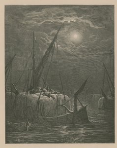 Lodě na Temži od Gustave Dore
