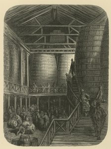 Pracovníci pivovaru ve skladu od Gustave Dore