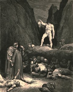 Za vlasy nesl oddělený člen s lucernovým přívěskem v ruce, c1890. od Gustave Dore