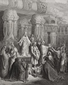 Cyrus Restoring the Vessels of the Temple, ilustrace z Dore