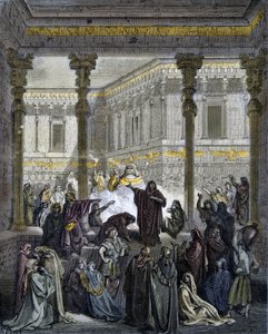 Daniel matoucí kněze Baala - Daniel matoucí kněze Bela - - rytina do „“The Bible illustree““ od Gustava Dore (1832-1883) - Rytina z „“The Dore Bible““ od Gustave Dore