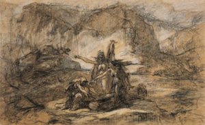 Tři čarodějnice ze Shakespearova Macbetha od Gustave Dore