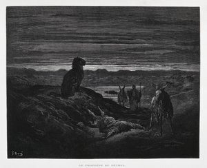 Smrt proroka z Bét-elu, ilustrace z Doreho bible od Gustave Dore