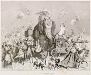 Oslí kůže, ilustrace k Complete Fairy Tales od Charlese Perraulta (1628-1703), od Gustava Dorea (1832-1883) od Gustave Dore
