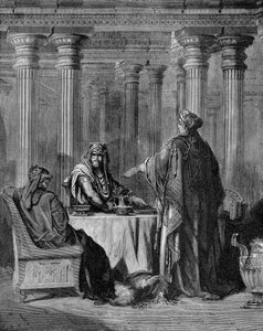 Ester obviňuje Hamana od Gustave Dore