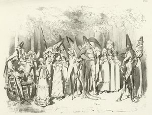 Fashions under The Directory 1798. The Incroyables (hlubotisk) od Gustave Dore