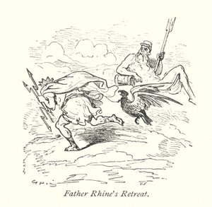 Ústup otce Rýna (rytina) od Gustave Dore