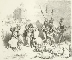 Feudální použití (hlubotisk) od Gustave Dore