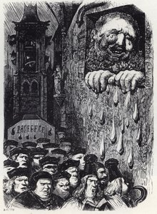 Gargantua truchlí nad smrtí své manželky - Gargantua truchlí nad svou manželkou - ilustrace z 