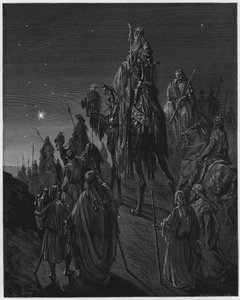 Gustave Dore Bible: Moudří muži vedení hvězdou od Gustave Dore