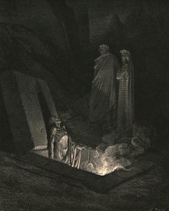 Jakmile jsem tam stál u paty hrobky, podíval se mi na místo, c1890. od Gustave Dore