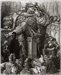Ilustrace Gustava Dorea k Neocenitelnému životu Velkého Gargantua od Francoise Rabelaise - ilustrace z 