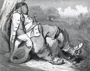 Ilustrace k „Le petit poucet“, napsané v roce 1697 Charlesem Perraultem (1628-1703) od Gustave Dore