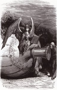 Ilustrace Gustava Doreho ke kompletnímu dílu Francoise Rabelaise: láhev na pití (pátá kniha) od Gustave Dore