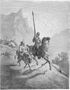Ilustrace ke knize Don Quijote de la Mancha od M. de Cervantese, 1863. od Gustave Dore